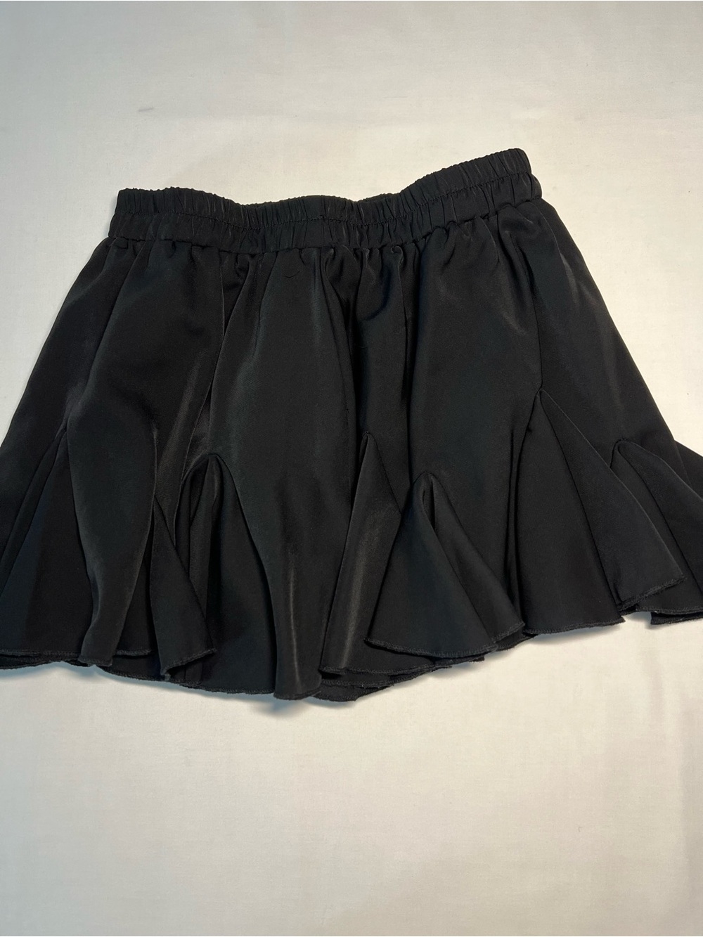 Flirty Black Ruffle Mini Skirt - Elastic Waist